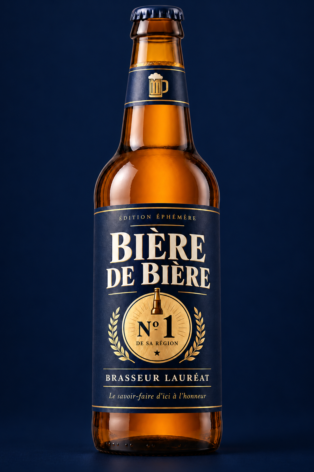 Bouteille de Bière de Bière, millésime à base des meilleures bières de la région